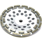 12 segment 7&quot; Inch Concrete and Stone grinding Double Row Diamond Cup Wheel supplier