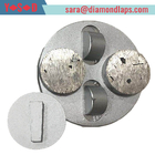 Half PCD with Two Round Segment Diamond Grinding Shoes with quick shift backing supplier