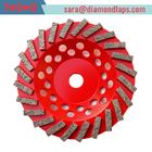 7&quot; inch #30/40 Turbo Segment Diamond Cup Grinding Wheel for Concrete grinding supplier