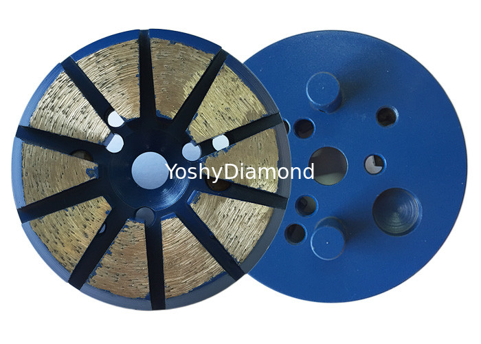 3&quot; Inch 10 Diamond 8mm(H)Segments Metal Bond Diamond Grinding Discs for Concrete supplier