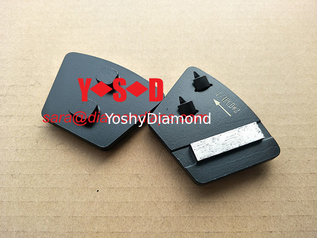 YSD 2 PCD Chips with 1 Diamond Segment Trapezoid PCD Scraper Plate for surface preparation supplier