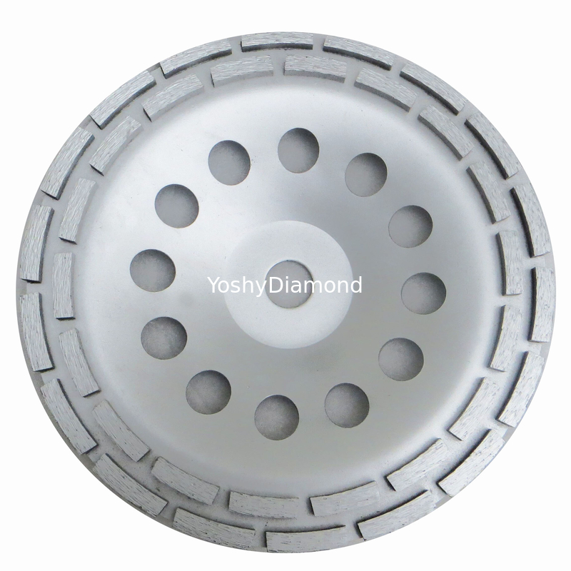 Double Row Diamond Grinding Cup Wheel for grinding concrete / 7 inch diameter supplier