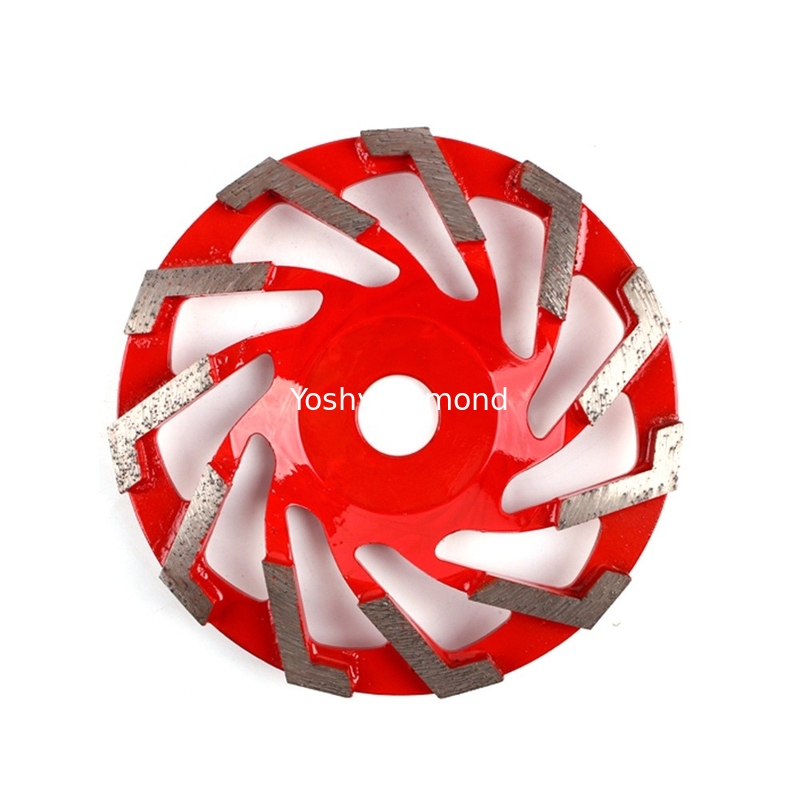 4.5''115mm 5''125mm 7''180mm L-Shaped Segmented Turbo Diamond Grinding Wheel Cup For Stone Concrete supplier
