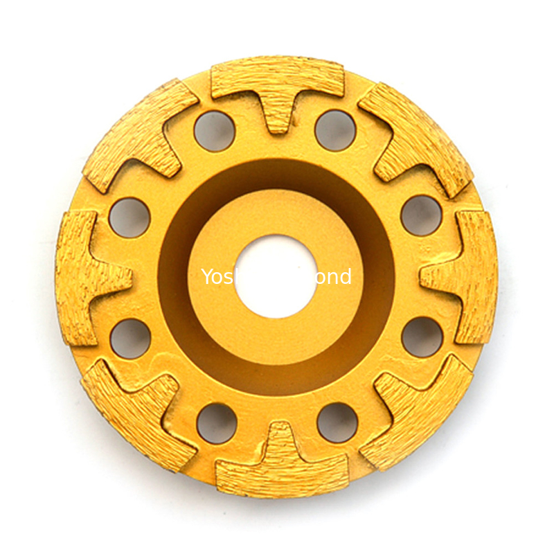12'' #30-#400 High Quality T Shape Segment Diamond Grinding Cup Wheel For Grinding Concrete Marble Stone supplier